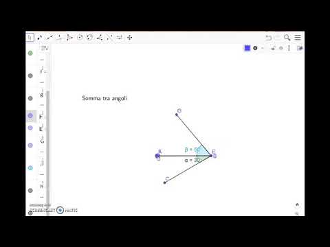 Somma di angoli con geogebra - YouTube