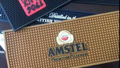 Square Pvc Bar Mat Bar Drip Spill Soft Pvc