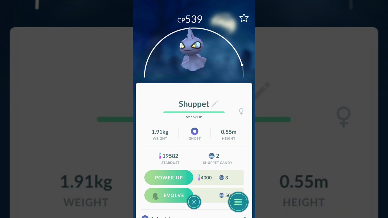 Shuppet Evolution Chart