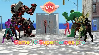 Game 10 Superheroes Pro: Challenge Fight Spider Man is Attacked by Venom vs Joker vs Hulk vs IronMan