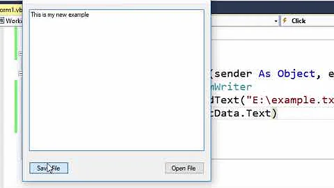 create file text open file text using Visual Basic