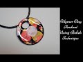 Polymer Clay Pendant - Bokeh Technique