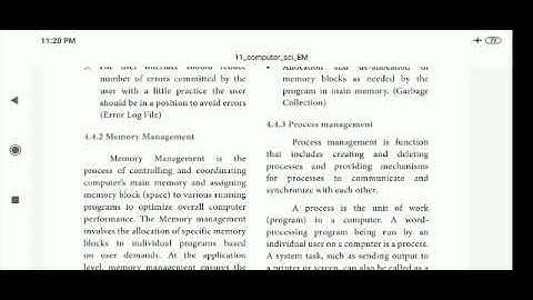 11th Comp.Science and comp.Application ch 4 Theoretical Concepts Of operating System Part 3