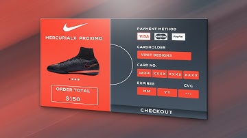 Photoshop Speed Art - Credit Card Checkout UI