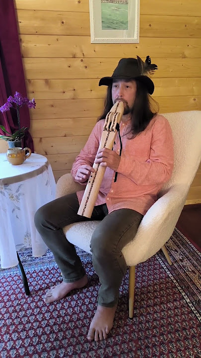 Birdseye maple E 440hz double flute sound sample #flute #folk #nature #native #woodworking