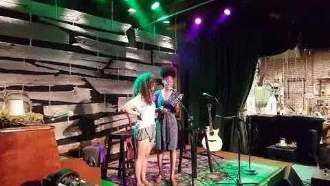 P L x Tangled Strings Open Mic Sessions Impromptu Duet. Victoria Jovani having fun
