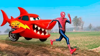 Homem-Aranha E O Tubarão Mcqueen - Filme Completo 1 Hora