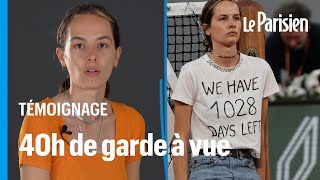 Alizée, la militante qui s'est attachée le cou au filet de Roland-Garros raconte