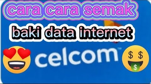 cara semak baki data internet celcom