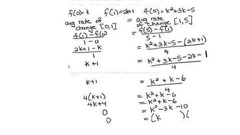 Average and Instantaneous Rate of Change