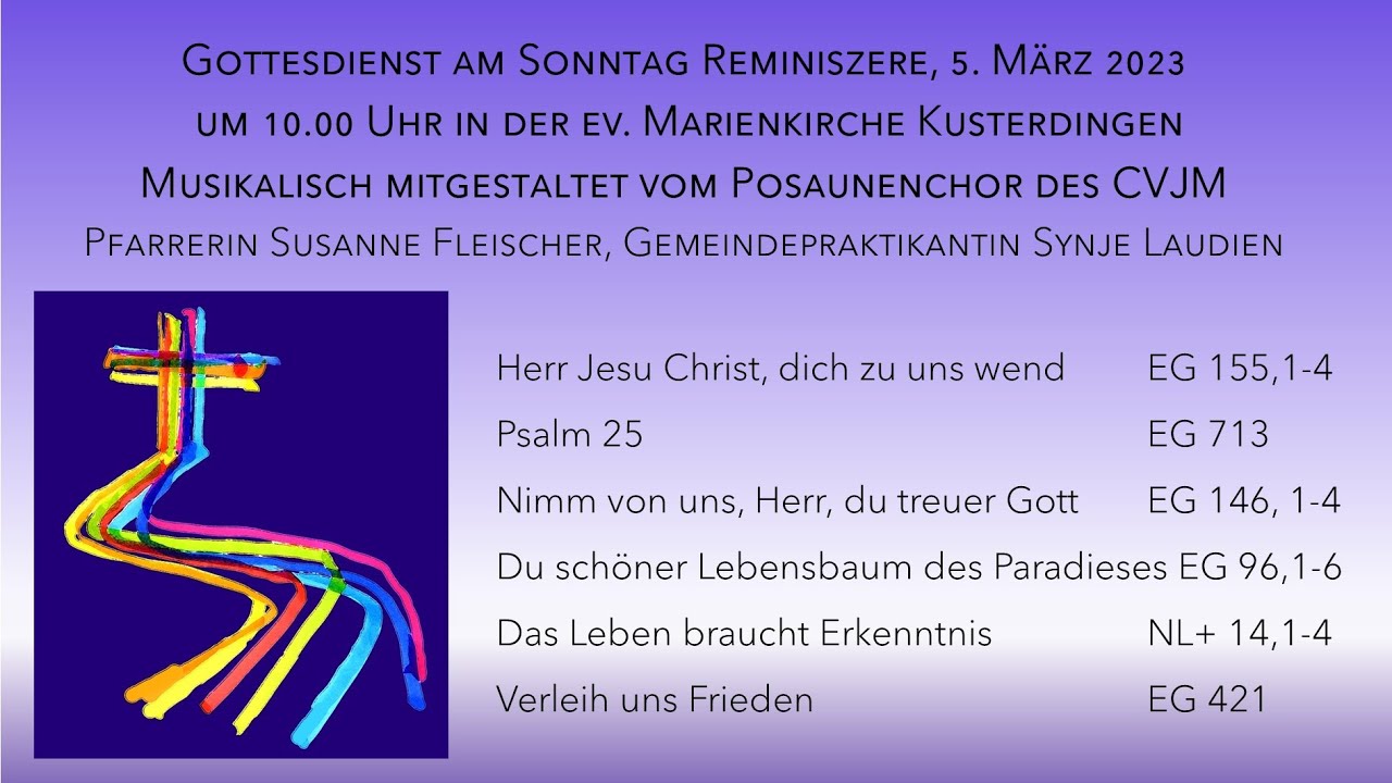 Gottesdienst am Sonntag Reminiszere, 5. März 2023 - YouTube