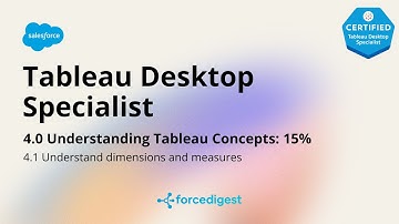 Tableau Desktop Specialist - Certification Exam Full Course Vol. 4.1