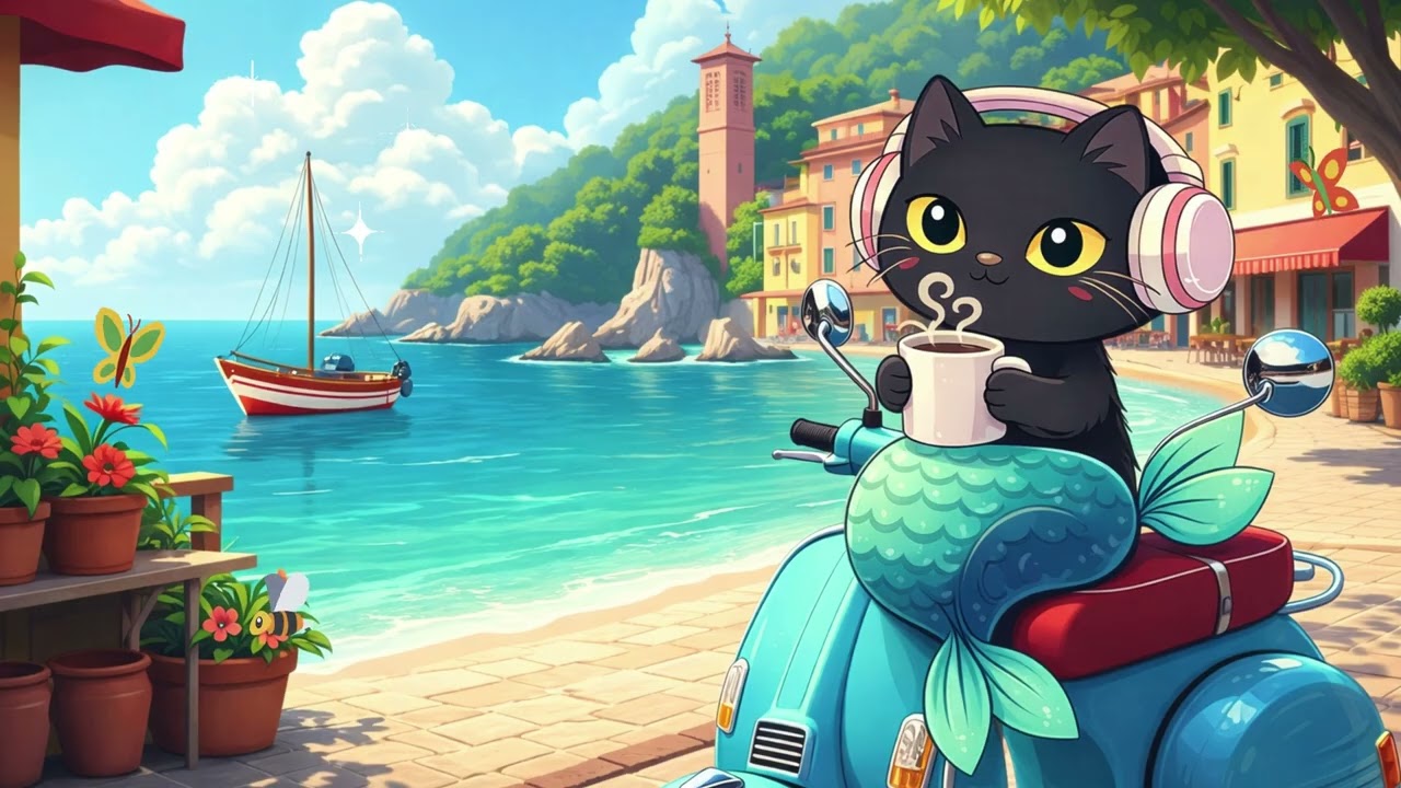 Coffee By the Mediterranean Sea ☕🌊 Lo-fi For Relaxation and Studying