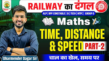 Time Speed and Distance #2 | Railway Bharti 2024 | Railway ka Dangal | Dharmender Dagar