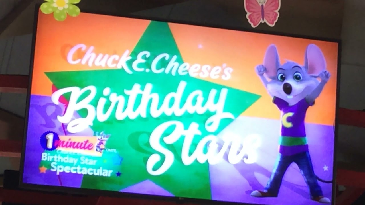 Chuck E Cheese Birthday Star Youtube