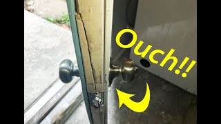 They kicked in my door!  How to fix a cracked door.