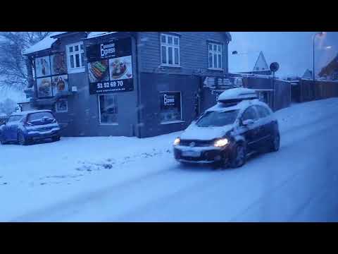 Stavanger,Norway Snowfall - Jan18,2024