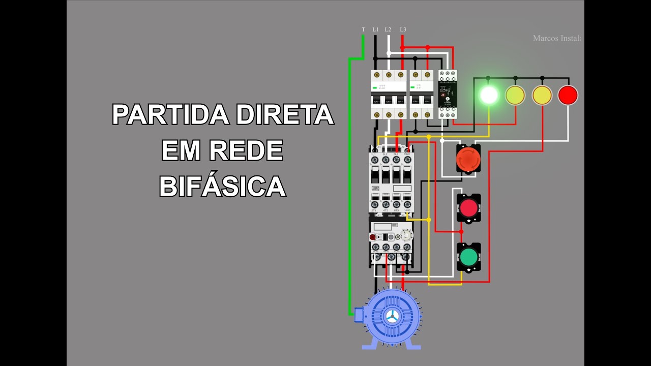 Partida Direta em Rede Bifásica