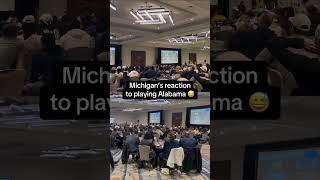 Michigan&#39;s Reaction to Playing Alabama #collegefootballplayoff #alabamafootball #michiganfootball