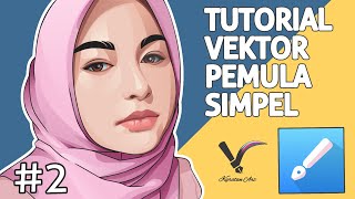 tutorial membuat vektor pemula simpel (# 2) apk infinite design #shading #kerudung #wajah