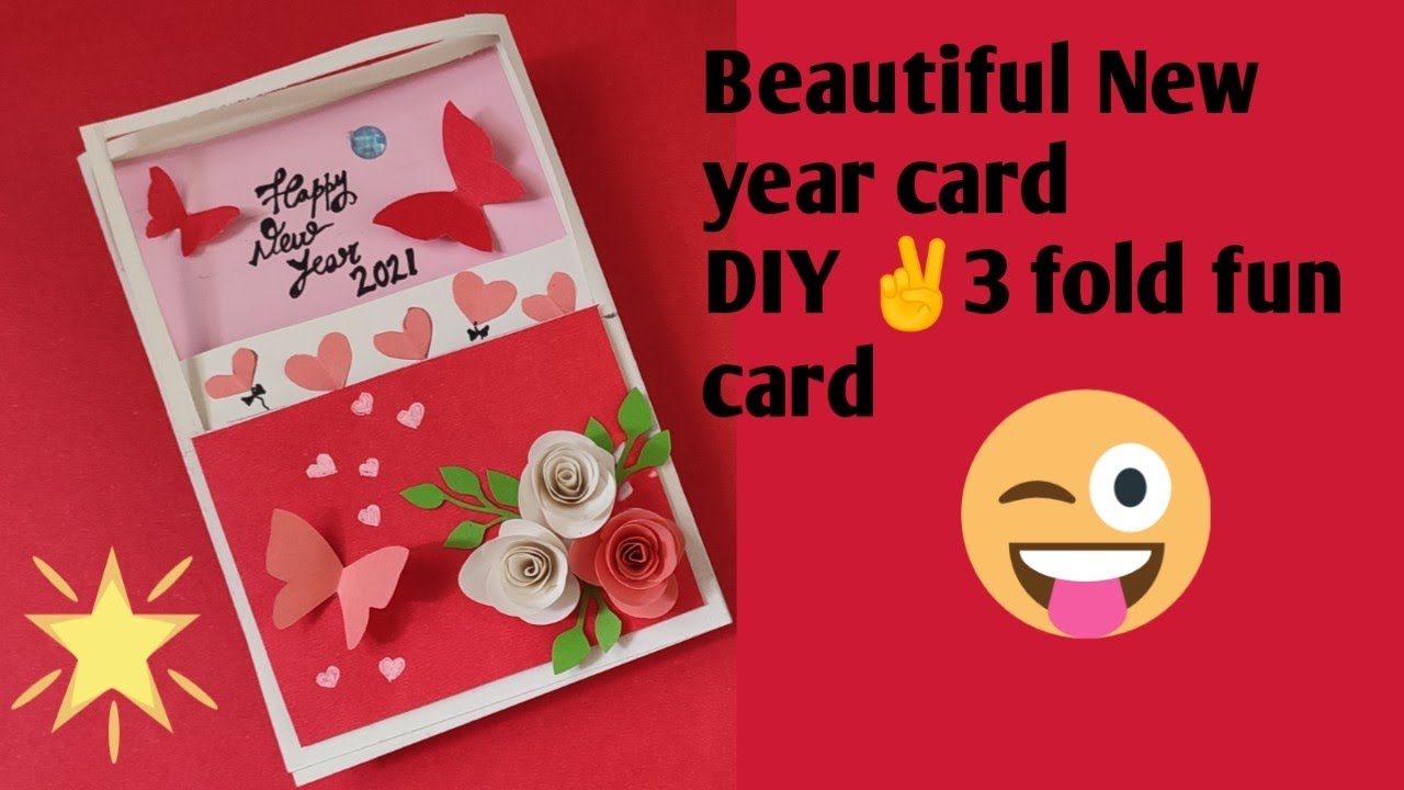 Happy New Year Card 2021 | How To Make New Year Greeting Card | New Year Card Making Handmade Easy