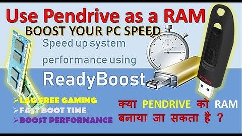 Use Pendrive as a Ram in Hindi || How to enable ReadyBoost in Windows 10 || Boost Pc Performance ||