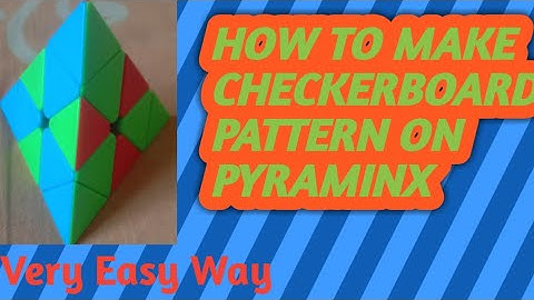 HOW TO MAKE CHECKERBOARD PATTERN ON PYRAMINX #cubesolvingplanet