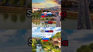 Slovakia 🇸🇰 v Slovenia 🇸🇮 || #shorts #comparison #europe #slovakia #slovenia #trending