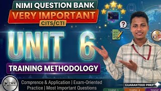 NIMI Question Bank, CITS, CTI, Training Methodology, Unit 6, CITS Exam Preparat, CTI Entrance Exam,