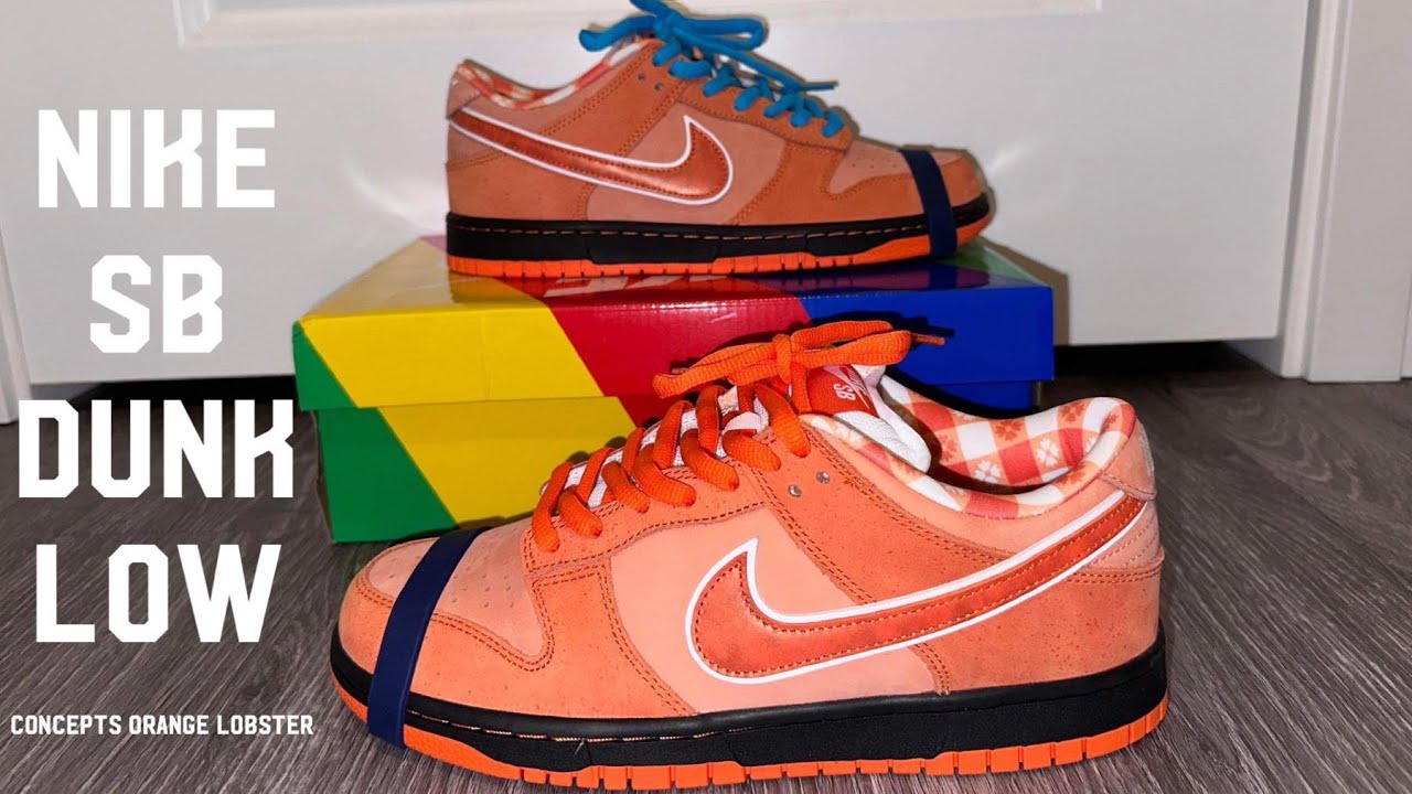 Nike SB Dunk Low Orange Lobsters Hands On Review + Unboxing - YouTube