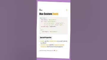 Use Custom Web Fonts #font #css #frontend