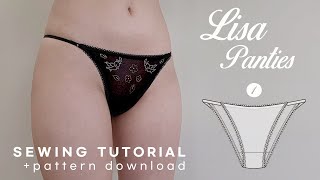 Lisa Panties (view 1) / Sewing Tutorial + Pattern Download + Pattern Hack / 리사 팬티 만들기