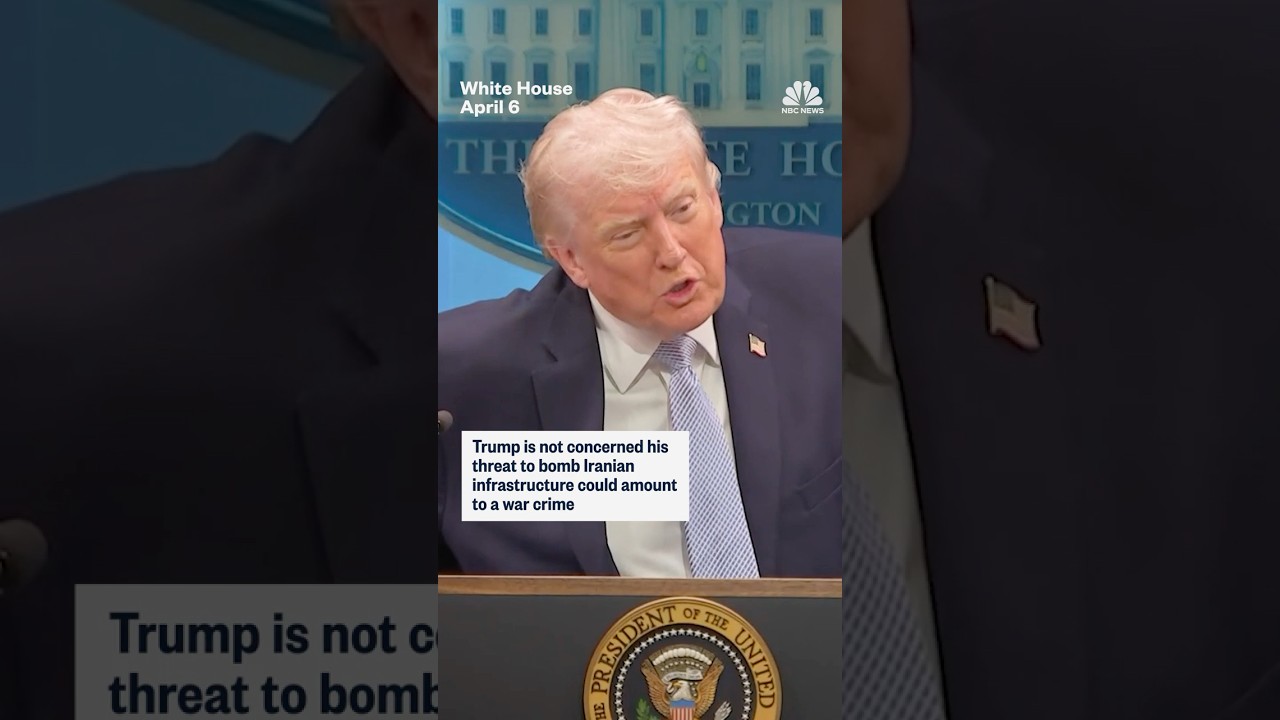 Trump is not concerned his threat to bomb Iranian infrastructure could amount to a war crime