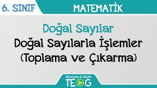 Doğal Sayılar - Doğal Sayılarda İşlemler Toplama Ve Çıkarma