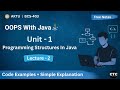 OOPS With Java Unit -1 | Lecture -2 (BCS-403) | AKTU