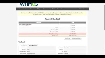 WHMCS Network Merchant INC Module Demo