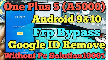 One plus 5 Frp Bypass Without pc || One plus A5000 Frp Remove || One plus 5 google Account Bypass ✅️