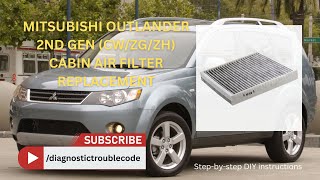 Mitsubishi Outlander (2006–2012) | Cabin Air Filter Location & Access (2nd Gen)