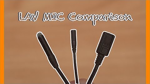 Lav MIC Comparison TRAM TR50, Sanken COS 11 and DPA 6060