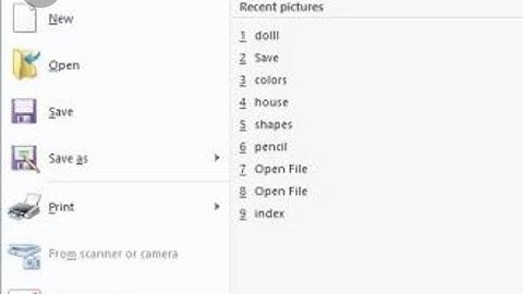 (class- 6) Use of file menu in mspaint with extension name, Help button and explain shortcut keys
