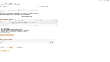 Online Change of Major Tutorial