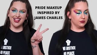 RAINBOW CLOUD CUT CREASE PRIDE LOOK | Jamie Cue