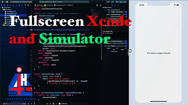 How can I run iPhone simulator over full-screen- Fullscreen Xcode 11 and Simulator in (2020)