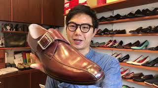 【作品紹介】キャサリンハムネットみたいなワインレッドのシングルモンクシューズ