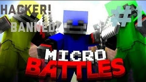 Minecraft PE Micro battles #1 Fly hacker banned