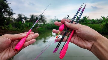 Cách Làm Cần Câu Tay Mini Từ Ngọn Cần Câu Phụ - How to Make a Mini Fishing Rod