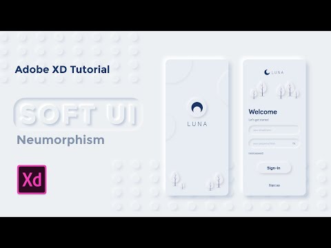 आसान सॉफ्ट UI/न्यूमॉर्फिज्म - Adobe XD ट्यूटोरियल pt.1 [2020]