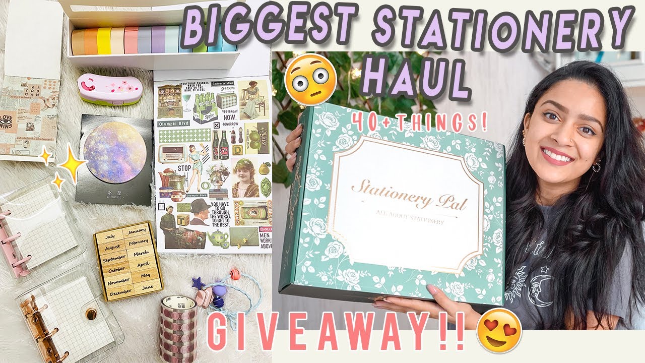 biggest ✨aesthetic✨ stationery haul EVER | StationeryPal review + Giveaway | Affordable & Cute