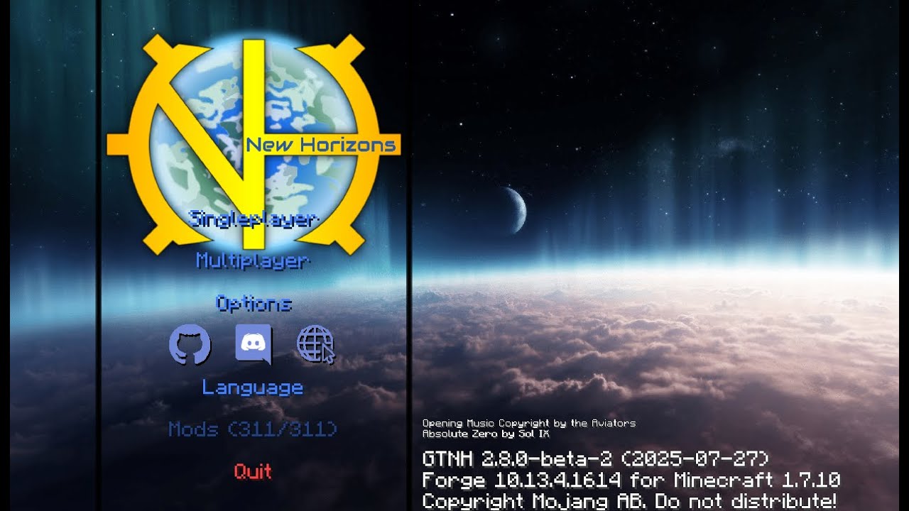 【GT: New Horizons】hmm new world old seed restart