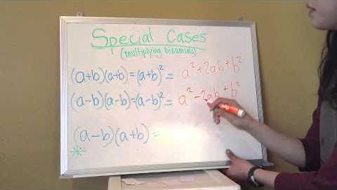 Multiplying Binomials - Special Cases